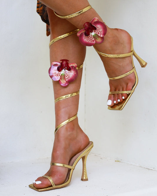 Orchid Shoe Clips - Burgundy